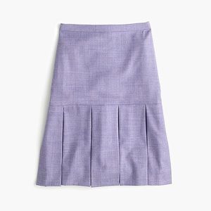 J Crew Box-pleated skirt in wool flannel